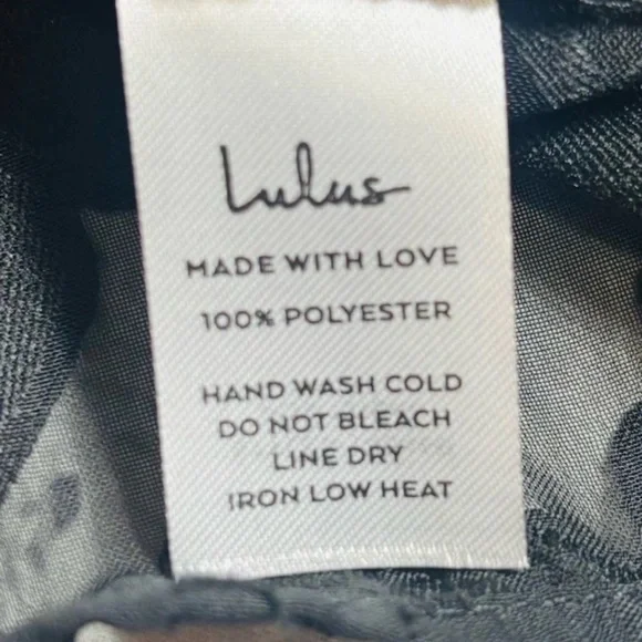 Lulus Women's M Patio Date Black Floral Burnout Lace Button-Up Long Sleeve Top - Picture 7 of 13